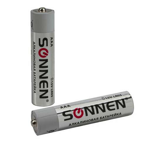  Батарейки комплект 24 шт, sonnen alkaline, ааа (lr03, 24а), алкалиновые, мизинчиковые, короб, 455096 | Батарейки