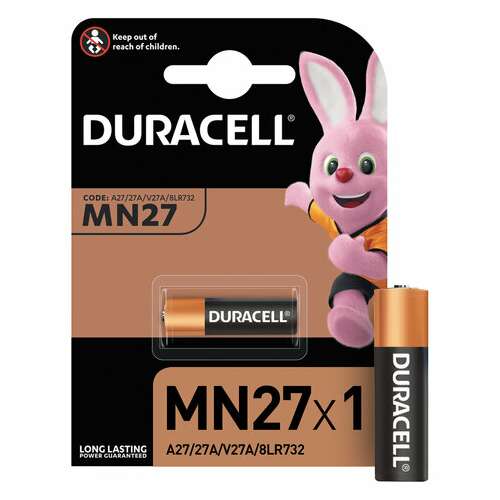  Батарейка duracell alkaline оригинал, mn27 (а27/27а ), алкалиновая, 1 шт., 12 в, блистер | Батарейки