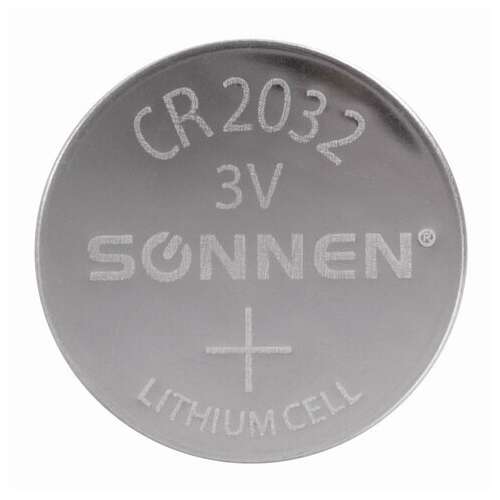  Батарейка sonnen lithium, cr2032, литиевая, 1 шт., в блистере, 451974 | Батарейки
