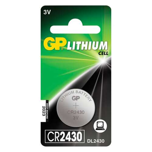  Батарейка литиевая gp lithium cr2430 "таблетка, дисковая, кнопочная" 1 шт., блистер, cr2430-8c1 | Батарейки
