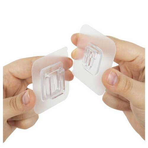  Крючки-кронштейны самоклеящиеся 6х6 см, комплект 10 шт., акриловый клей, laima home, 608794 | Крючки и держатели самоклеящиеся