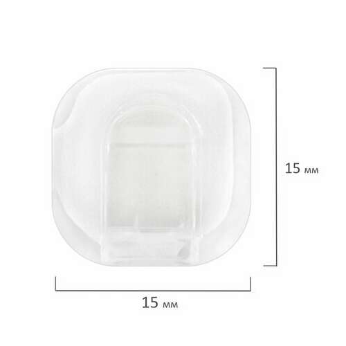  Крючки самоклеящиеся для гирлянд и проводов 1,5х1,5 см, комплект 18 шт., laima home, 608795 | Крючки и держатели самоклеящиеся