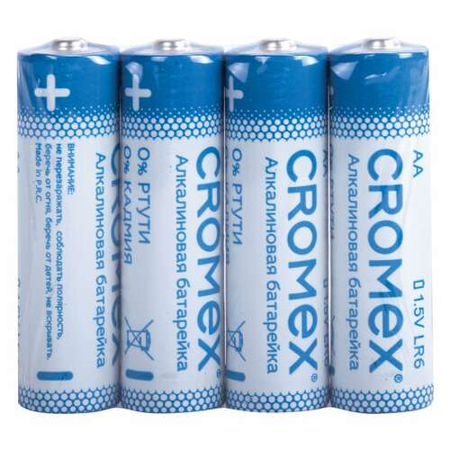  Батарейки алкалиновые "пальчиковые" комплект 40 шт., cromex alkaline, аа (lr6,15а), в коробке, 455594 | Батарейки