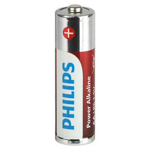  Батарейки алкалиновые "пальчиковые" комплект 20 шт., philips power alkaline, аа (lr6, 24а), блистер, б0064673 | Батарейки