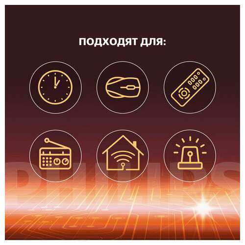  Батарейки алкалиновые "пальчиковые" комплект 12 шт., philips power alkaline, аа (lr6, 24а), блистер, б0064661 | Батарейки