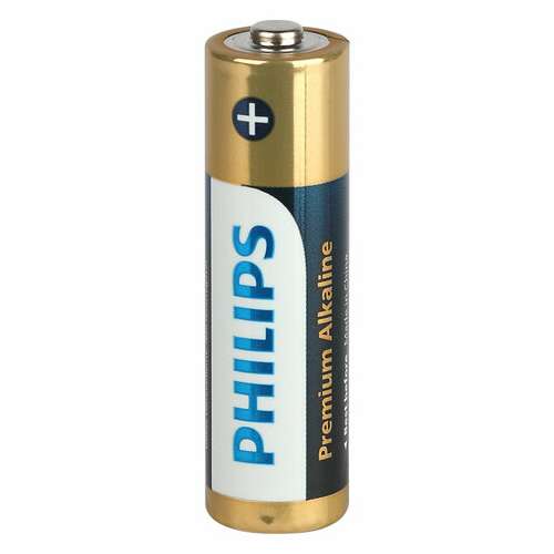  Батарейки алкалиновые "пальчиковые" комплект 4 шт., philips premium alkaline, аа (lr6, 24а), блистер, б0062753 | Батарейки