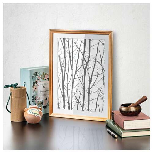  Рамка 30х40 см, дерево, багет 18 мм, brauberg "hit", канадская сосна, стекло, 390026 | Рамки для дипломов, сертификатов, грамот, фотографий