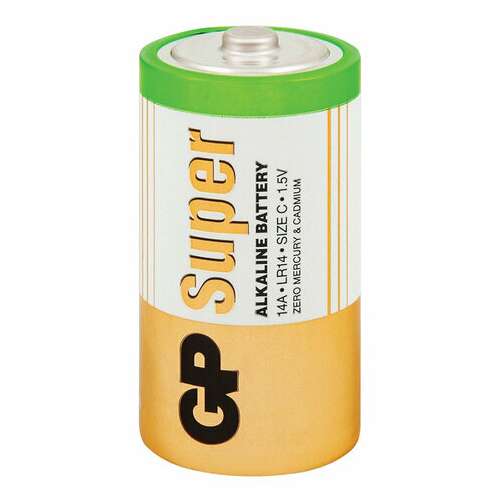 Батарейки gp super, с (lr14, 14а), алкалиновые, комплект 2 шт., в пленке, 14a-os2 | Батарейки