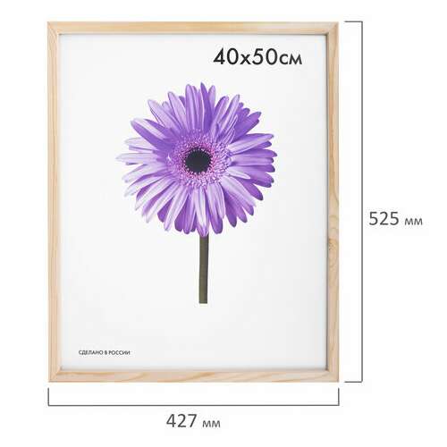  Рамка премиум 40х50 см, дерево, багет 18 мм, "sasha", светло-коричневая, 0011-16-0000 | Рамки для дипломов, сертификатов, грамот, фотографий