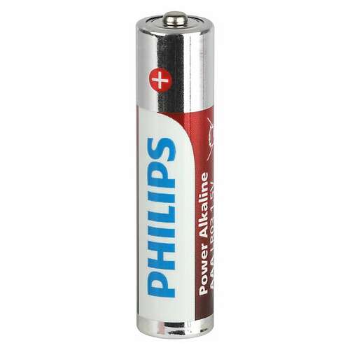 Батарейки алкалиновые "мизинчиковые" комплект 12 шт., philips power alkaline, ааа (lr03, 15а), блистер, б0064681 | Батарейки
