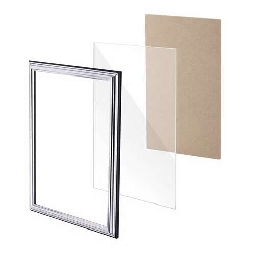  Рамка 21х30 см, пластик, багет 20 мм, brauberg "hit3", серебро, стекло, 390991 | Рамки для дипломов, сертификатов, грамот, фотографий