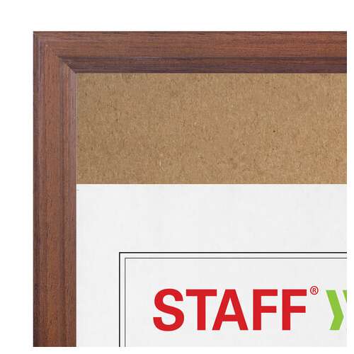  Рамка небьющаяся 40х50 см, мдф под дерево, багет 17 мм, мокко, акриловый экран, staff "carven", 391222 | Рамки для дипломов, сертификатов, грамот, фотографий
