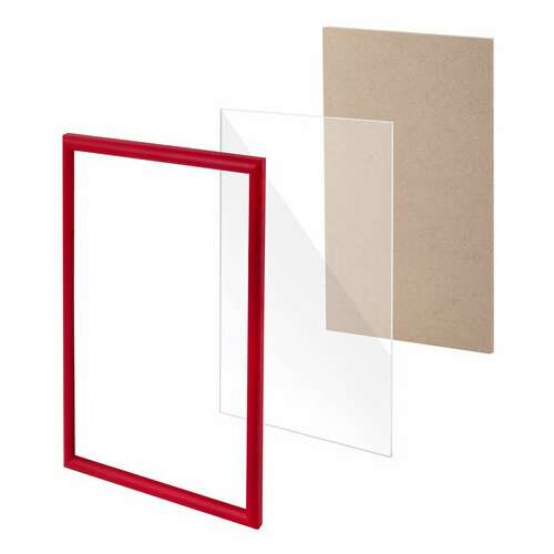  Рамка 21х30 см, пластик, багет 12 мм, brauberg "hit2", бордовая, стекло, 390944 | Рамки для дипломов, сертификатов, грамот, фотографий