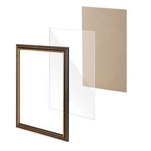  Рамка 30х40 см, пластик, багет 30 мм, brauberg "hit4", орех с двойной позолотой, стекло, 391004 | Рамки для дипломов, сертификатов, грамот, фотографий