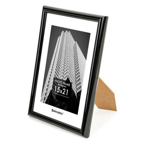 Рамка 15х21 см небьющаяся, багет 14 мм, пластик, brauberg "original", черная, 391228  Рамка 15х21 см небьющаяся, багет 14 мм, пластик, brauberg "original", черная, 391228 | Рамки для дипломов, сертификатов, грамот, фотографий