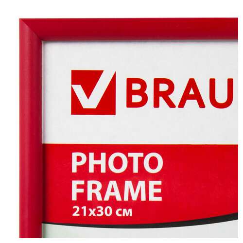  Рамка 21х30 см, пластик, багет 12 мм, brauberg "hit2", бордовая, стекло, 390944 | Рамки для дипломов, сертификатов, грамот, фотографий