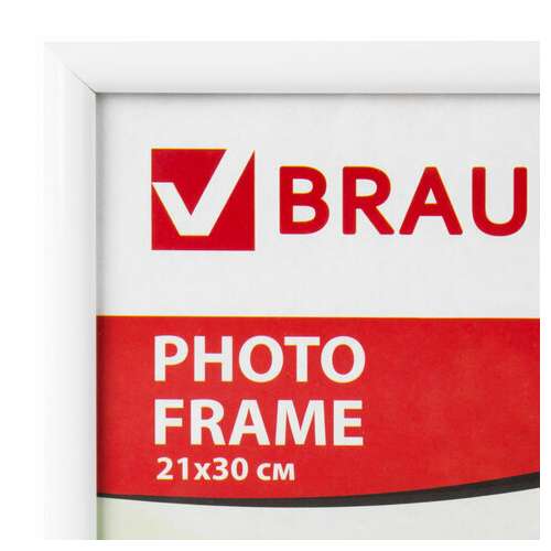 Рамка 21х30 см, пластик, багет 12 мм, brauberg "hit2", белая, стекло, 390948  Рамка 21х30 см, пластик, багет 12 мм, brauberg "hit2", белая, стекло, 390948 | Рамки для дипломов, сертификатов, грамот, фотографий
