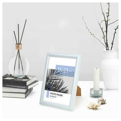  Рамка 15х21 см небьющаяся, багет 17,5 мм, пластик, brauberg "colorful", белая, 391240 | Рамки для дипломов, сертификатов, грамот, фотографий