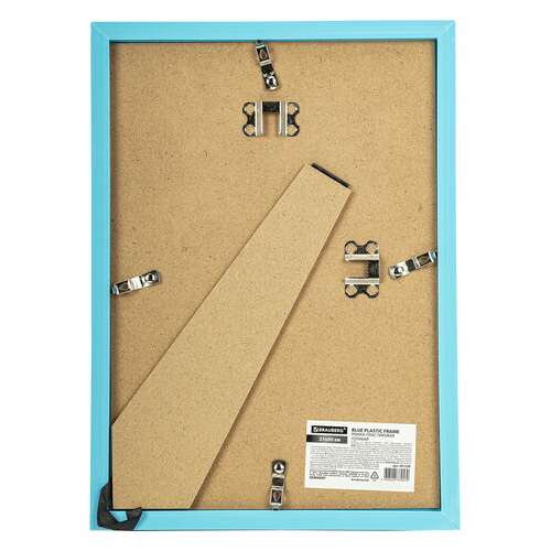  Рамка 21х30 см небьющаяся, багет 17,5 мм, пластик, brauberg "colorful", голубая, 391238 | Рамки для дипломов, сертификатов, грамот, фотографий