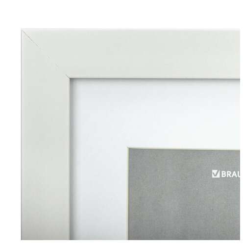  Рамка 15х21 см с паспарту 10х15 см небьющаяся, багет 20 мм пластик, brauberg "new age", белая, 391274 | Рамки для дипломов, сертификатов, грамот, фотографий