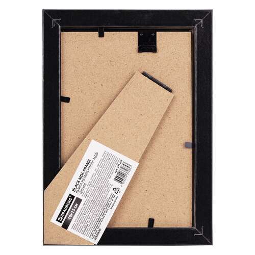  Рамка 10х15 см небьющаяся, багет 20 мм, мдф, brauberg "william", черная, 391266 | Рамки для дипломов, сертификатов, грамот, фотографий