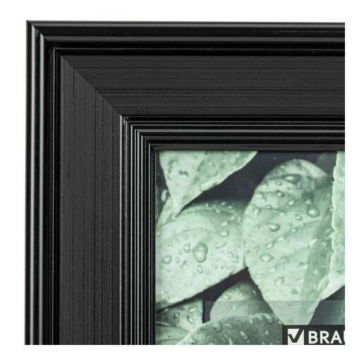  Рамка 15х21 см небьющаяся, багет 47 мм, пластик, brauberg "albert", черная, 391263 | Рамки для дипломов, сертификатов, грамот, фотографий