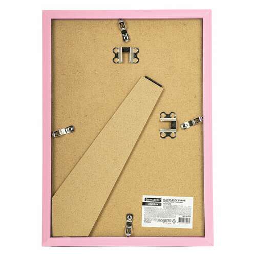  Рамка 21х30 см небьющаяся, багет 17,5 мм, пластик, brauberg "colorful", розовая, 391248 | Рамки для дипломов, сертификатов, грамот, фотографий