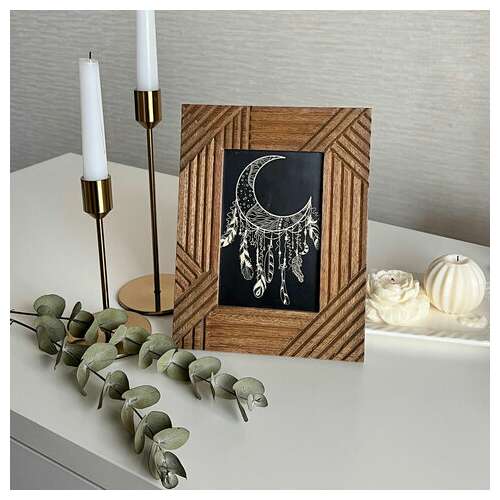  Рамка из мангового дерева brauberg loft manuscript, фото 10х15 см, стекло, 17х22 см, 391284 | Рамки для дипломов, сертификатов, грамот, фотографий