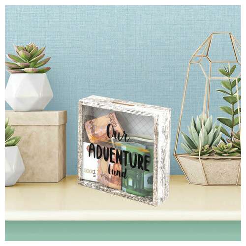  Рамка-копилка 14х14 см для фото 13,5х13,5 см, стекло, мдф, brauberg "adventure", 391257 | Рамки для дипломов, сертификатов, грамот, фотографий