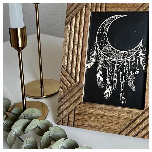  Рамка из мангового дерева brauberg loft manuscript, фото 10х15 см, стекло, 17х22 см, 391284 | Рамки для дипломов, сертификатов, грамот, фотографий