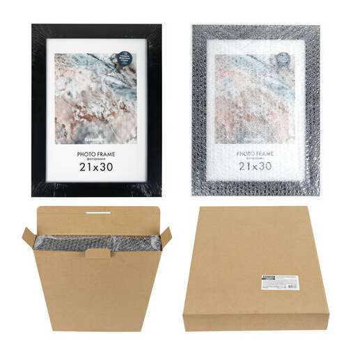  Рамка 21х30 см небьющаяся, комплект 3 шт., багет 29 мм, мдф, brauberg "basic", черная, 391261 | Рамки для дипломов, сертификатов, грамот, фотографий