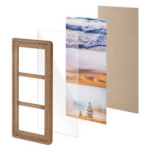 Рамка из мангового дерева brauberg loft trinity, 3 фото 10х15 см, стекло, 20х35,5 см, 391282  Рамка из мангового дерева brauberg loft trinity, 3 фото 10х15 см, стекло, 20х35,5 см, 391282 | Рамки для дипломов, сертификатов, грамот, фотографий