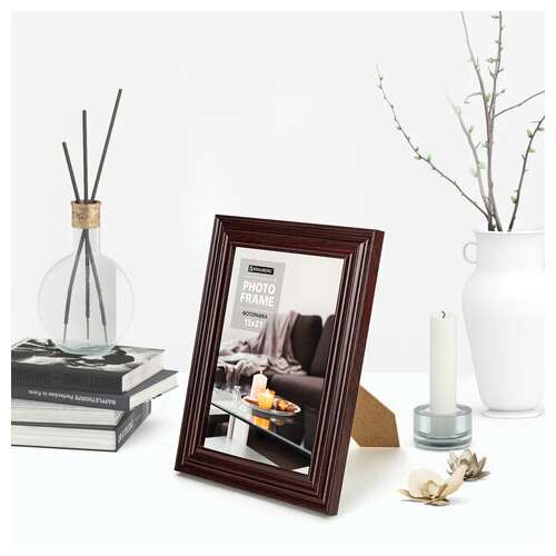 Рамка 15х21 см небьющаяся, багет 30 мм, мдф, brauberg "herzog", цвет вишня, 391254  Рамка 15х21 см небьющаяся, багет 30 мм, мдф, brauberg "herzog", цвет вишня, 391254 | Рамки для дипломов, сертификатов, грамот, фотографий