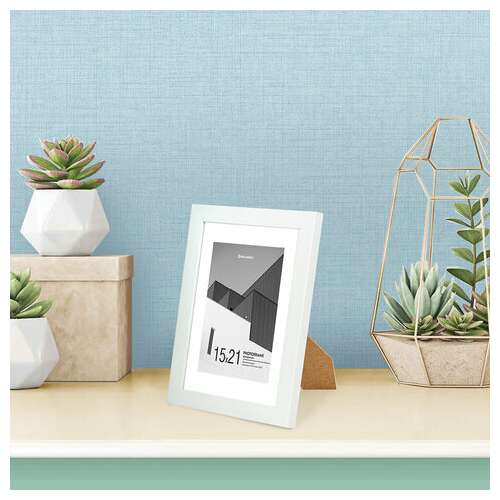  Рамка 15х21 см с паспарту 10х15 см небьющаяся, багет 20 мм пластик, brauberg "new age", белая, 391274 | Рамки для дипломов, сертификатов, грамот, фотографий