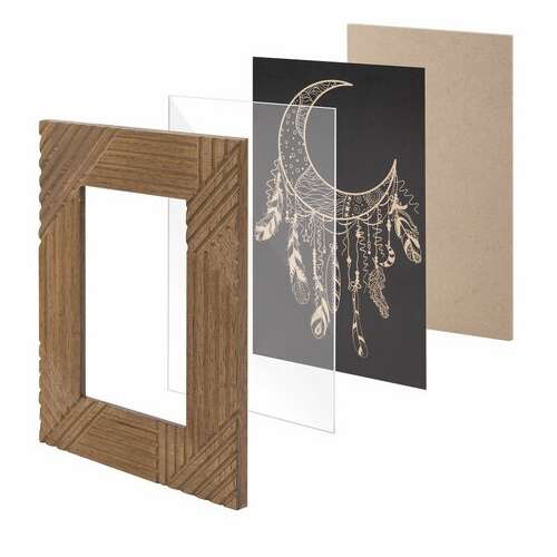  Рамка из мангового дерева brauberg loft manuscript, фото 10х15 см, стекло, 17х22 см, 391284 | Рамки для дипломов, сертификатов, грамот, фотографий