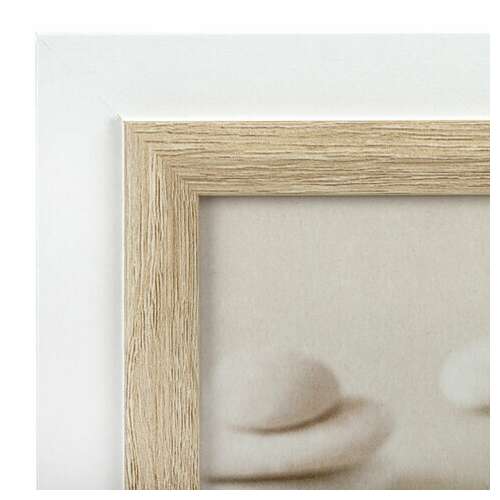  Рамка 15х21 см небьющаяся, багет 35 мм, мдф, brauberg "esquire", белая/капучино, 391255 | Рамки для дипломов, сертификатов, грамот, фотографий