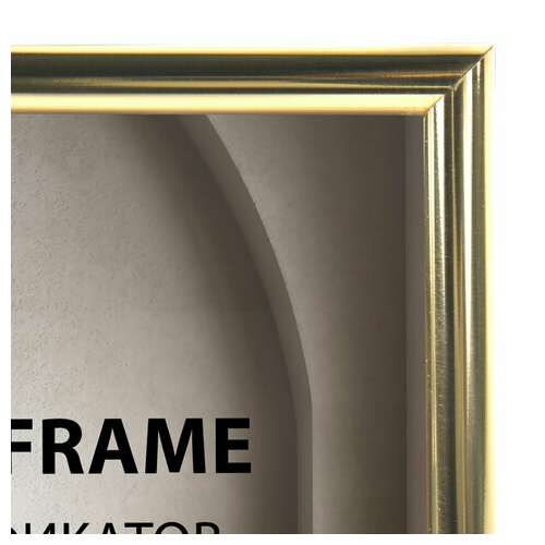  Рамка 21х30 см золотистая, пластик, багет 8 мм, brauberg "slim", плотный задник с ножкой, акриловый экран, 391315 | Рамки для дипломов, сертификатов, грамот, фотографий