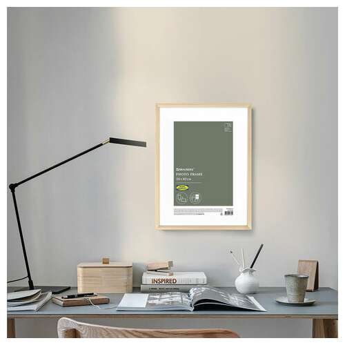 Рамка 30х40 см небьющаяся, аналог ikea, багет 12 мм, дерево, brauberg "woodray", цвет натуральный, 391361 | Рамки для дипломов, сертификатов, грамот, фотографий