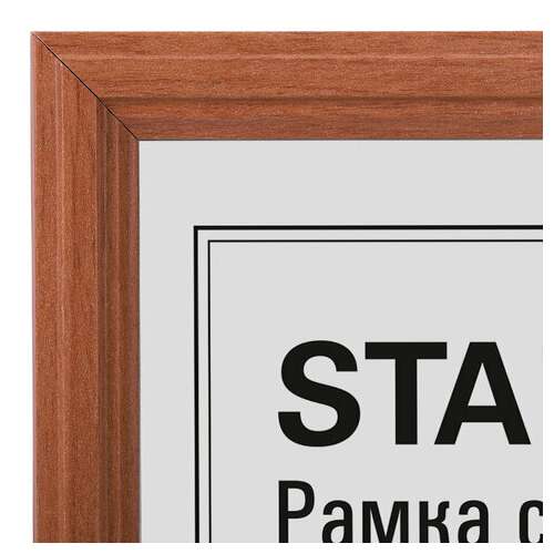  Рамка 21х30 см небьющаяся, комплект 3 шт., багет 17 мм мдф, staff "carven", цвет светлое дерево, 391323 | Рамки для дипломов, сертификатов, грамот, фотографий