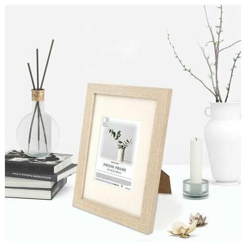  Рамка 21х30 см с паспарту 13х18 см, небьющаяся, багет 26 мм, мдф, brauberg "ambassador", цвет дуб, 391367 | Рамки для дипломов, сертификатов, грамот, фотографий