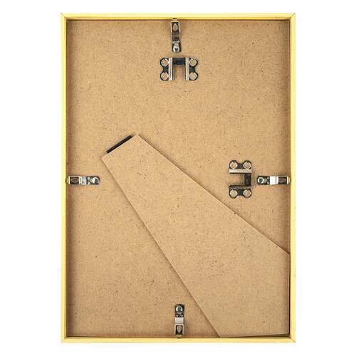  Рамка 21х30 см золотистая, пластик, багет 8 мм, brauberg "slim", плотный задник с ножкой, акриловый экран, 391315 | Рамки для дипломов, сертификатов, грамот, фотографий