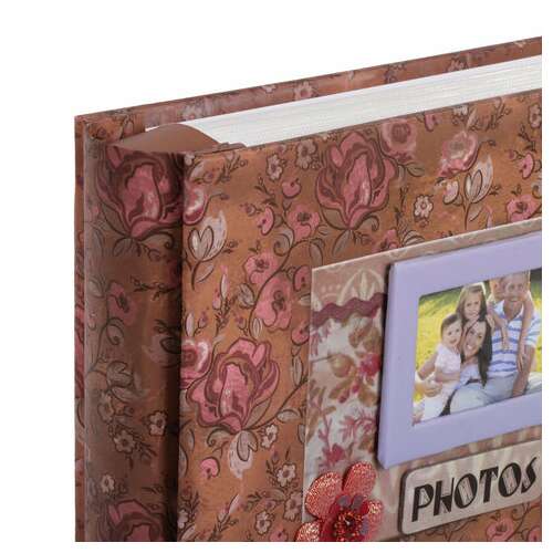  Фотоальбом brauberg на 200 фотографий 10х15 см, твердая обложка, "семья", бокс, красно-коричневый, 390673 | Фотоальбомы