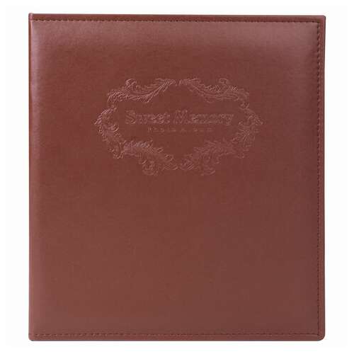  Фотоальбом brauberg на 20 магнитных листов, 23х28 см, под гладкую кожу, на кольцах, коричневый, 390492 | Фотоальбомы