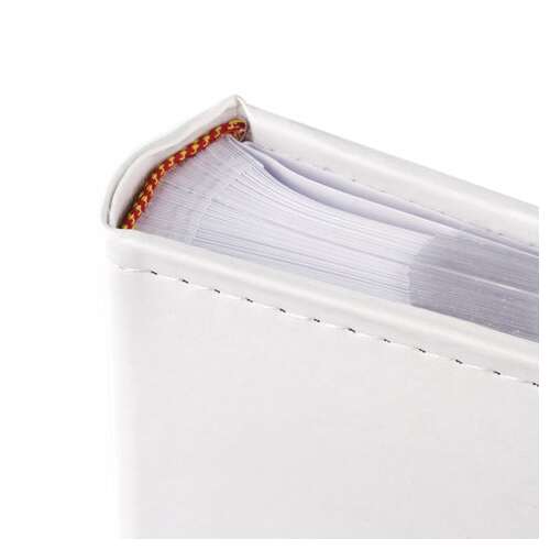  Фотоальбом brauberg на 200 фото. 10х15 см, под замшу, бумажные страницы, бокс, белый с черным, 391114 | Фотоальбомы