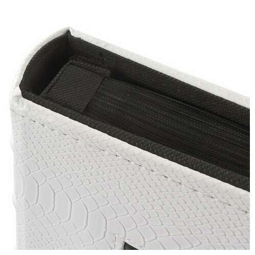  Фотоальбом brauberg на 500 фотографий 10х15 см, обложка под кожу рептилии, рамка для фото, белый, 390713 | Фотоальбомы