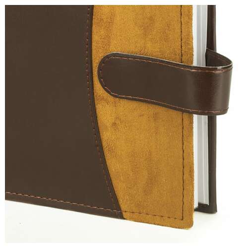  Фотоальбом brauberg на 200 фото 10х15 см, под гладкую кожу, бумажные страницы, застежка, темно-коричневый, 390479 | Фотоальбомы