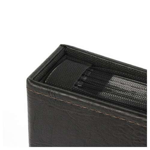  Фотоальбом brauberg на 200 фото 10х15 см, под фактурную кожу, индивидуальный бокс, тёмно-коричневый, 391116 | Фотоальбомы