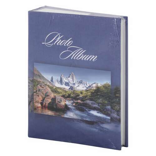 Фотоальбом brauberg на 200 фотографий 10х15 см, твердая обложка, "горный пейзаж", синий, 390669  Фотоальбом brauberg на 200 фотографий 10х15 см, твердая обложка, "горный пейзаж", синий, 390669 | Фотоальбомы