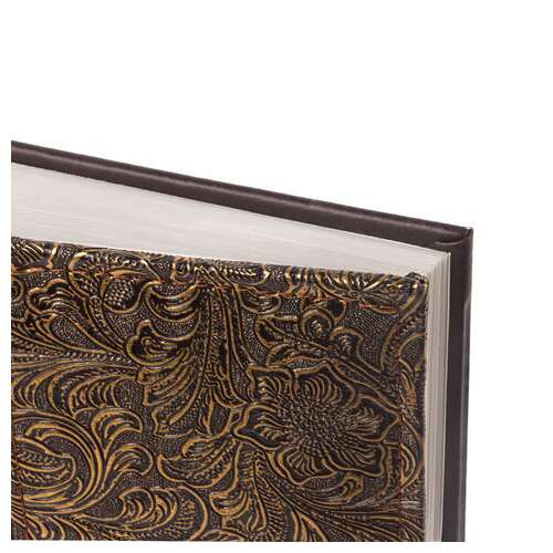  Фотоальбом brauberg на 300 фото 10х15 см, под кожу, бумажные страницы, бокс, коричневый + золото, 391118 | Фотоальбомы