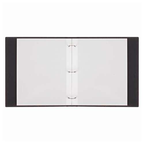  Фотоальбом brauberg на 20 магнитных листов, 23х28 см, под гладкую кожу, на кольцах, коричневый, 390492 | Фотоальбомы